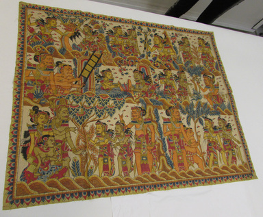  <em>Scenes from the Mahabharata</em>. Painting on cloth, 35 1/16 x 28 1/8 in. (89 x 71.4 cm). Brooklyn Museum, Gift of David James in memory of his brother, William James, 54.70.3. Creative Commons-BY (Photo: , CUR.54.70.3_overall.jpg)