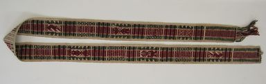 South American. <em>Belt</em>, 20th century. Cotton, wool, 3 3/4 × 102 3/4 in. (9.5 × 261 cm). Brooklyn Museum, Gift of Adelaide Goan, 55.96.33. Creative Commons-BY (Photo: , CUR.55.96.33_view01.jpg)