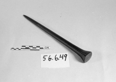Solomon Islander. <em>Dagger</em>. Wood, 10 11/16 in.  (27.1 cm). Brooklyn Museum, Gift of Arturo and Paul Peralta-Ramos, 56.6.49. Creative Commons-BY (Photo: Brooklyn Museum, CUR.56.6.49_bw.jpg)