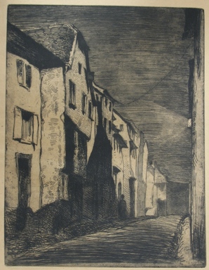 James Abbott McNeill Whistler (American, 1834–1903). <em>Street at Saverne</em>, 1858. Etching, Image: 8 1/8 x 6 1/4 in. (20.6 x 15.9 cm). Brooklyn Museum, Gift of Mrs. Charles Pratt, 57.188.61 (Photo: Brooklyn Museum, CUR.57.188.61.jpg)