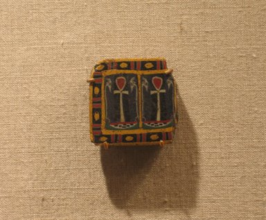  <em>Plaque with Hieroglyphs</em>, 100 B.C.E.-100 C.E. Glass, 1 1/8 x 1 1/8 in. (2.8 x 2.8 cm). Brooklyn Museum, Charles Edwin Wilbour Fund, 58.93.5. Creative Commons-BY (Photo: Brooklyn Museum, CUR.58.93.5_wwg8.jpg)