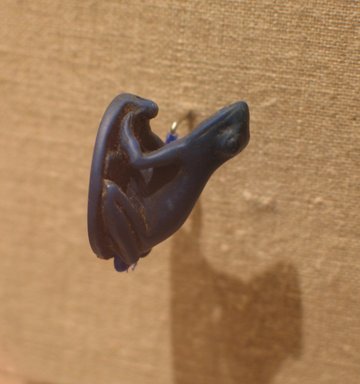  <em>Frog Amulet</em>, ca. 1390-1295 B.C.E. Glass, 9/16 in. (1.5 cm). Brooklyn Museum, Charles Edwin Wilbour Fund, 59.18. Creative Commons-BY (Photo: Brooklyn Museum, CUR.59.18_wwgA-3.jpg)