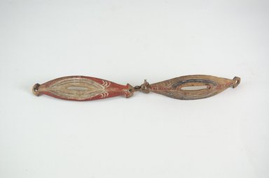  <em>Eye Mask</em>, 20th century. Coconut shell, fiber, pigment, 7/8 × 6 5/8 in. (2.2 × 16.9 cm). Brooklyn Museum, Gift of Ingeborg de Beausacq, 60.49.1. Creative Commons-BY (Photo: Brooklyn Museum, CUR.60.49.1_PS5.jpg)