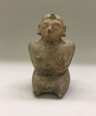 Mississippian. <em>Human Effigy Jar</em>, 1250-1400 C.E. Ceramic, 7 1/16 x 4 5/16 x 4 5/16 in.  (18.0 x 11.0 x 11.0 cm). Brooklyn Museum, By exchange, 60.53.3. Creative Commons-BY (Photo: , CUR.60.53.3_front.jpg)