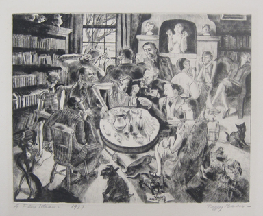 Peggy Bacon (American, 1895–1987). <em>A Few Ideas</em>, 1927. Etching and drypoint on wove paper, Plate: 7 7/8 x 10 1/16 in. (20 x 25.5 cm). Brooklyn Museum, Dick S. Ramsay Fund, 61.216.5. © artist or artist's estate (Photo: Brooklyn Museum, CUR.61.216.5.jpg)