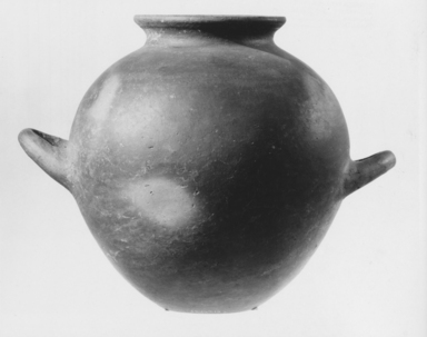 Etruscan. <em>Storage or Grain Jar</em>, 7th-6th century B.C.E., or earlier. Clay, 12 13/16 x Diam. 12 7/16 in. (32.5 x 31.6 cm). Brooklyn Museum, Bequest of Mary Olcott in memory of her brother, George N. Olcott, and her grandfather, Charles Mann Olcott, one of the founders of the Brooklyn Institute of Arts and Sciences, 62.147.12. Creative Commons-BY (Photo: , CUR.62.147.12_NegA_print_bw.jpg)