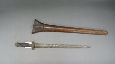  <em>Kris and Scabbard</em>. Iron, wood, brass, 2 9/16 x 22 7/16 in. (6.5 x 57 cm). Brooklyn Museum, Gift of Mr. and Mrs. Emanuel H. Lavine, 62.4.3a-b. Creative Commons-BY (Photo: Brooklyn Museum, CUR.62.4.3a-b.jpg)