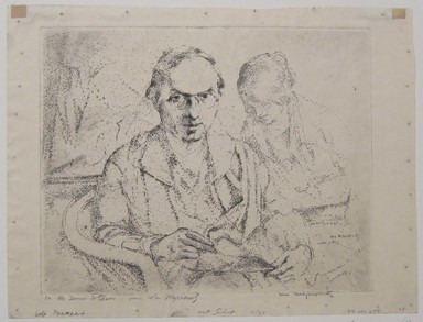 William Meyerowitz (American, 1898–1981). <em>Self Portrait</em>, n.d. Etching on paper, sheet: 9 1/4 x 12 1/2 in. (23.5 x 31.8 cm). Brooklyn Museum, Gift of The Louis E. Stern Foundation, Inc., 64.101.279. © artist or artist's estate (Photo: Brooklyn Museum, CUR.64.101.279.jpg)