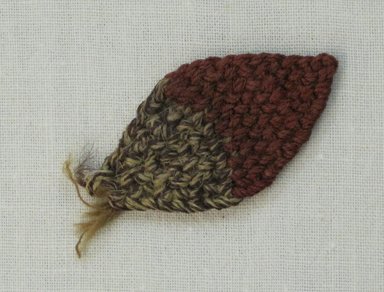 Chancay. <em>Figural Sculpture, (probably from a Leaf from a  Tree), fragment</em>, 1000-1532. Camelid fiber, 1 5/8 × 11/16 in. (4.1 × 1.7 cm). Brooklyn Museum, Gift of Adelaide Goan, 64.114.169 (Photo: Brooklyn Museum, CUR.64.114.169.jpg)