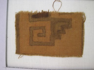 Chancay. <em>Textile Fragment, undetermined</em>, 1000-1532. Cotton, pigment, 3 3/4 × 2 1/2 in. (9.5 × 6.4 cm). Brooklyn Museum, Gift of Adelaide Goan, 64.114.194 (Photo: , CUR.64.114.194_view01.jpg)