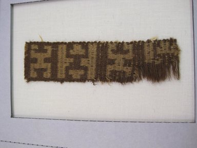 Possibly Inca. <em>Belt, Fragment or Textile Fragment, Undetermined</em>, 1400-1700 C.E. or Undetermined. Camelid fiber, 1 1/4 × 5 in. (3.2 × 12.7 cm). Brooklyn Museum, Gift of Adelaide Goan, 64.114.196 (Photo: , CUR.64.114.196_view01.jpg)
