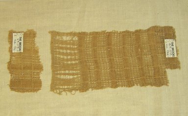  <em>Textile Fragments</em>, 1532–1700 or 1000–1400. Cotton, A: 4 × 8 7/16 in. (10.2 × 21.4 cm). Brooklyn Museum, Gift of Adelaide Goan, 64.114.1a-b (Photo: Brooklyn Museum, CUR.64.114.1a-b.jpg)