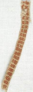 Coptic. <em>Band Fragment</em>, 5th-7th century C.E. Flax, wool, 3/8 x 4 1/2 in. (1 x 11.4 cm). Brooklyn Museum, Gift of Adelaide Goan, 64.114.240 (Photo: Brooklyn Museum (in collaboration with Index of Christian Art, Princeton University), CUR.64.114.240_ICA.jpg)
