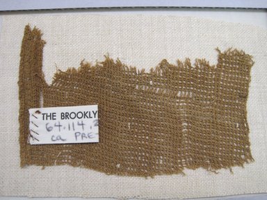  <em>Textile Fragment</em>, 1000-1700. Cotton, 2 7/8 × 4 3/4 in. (7.3 × 12 cm). Brooklyn Museum, Gift of Adelaide Goan, 64.114.2 (Photo: , CUR.64.114.2_view01.jpg)