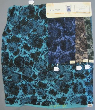 Onondaga Silk Company, Inc. (1925-1981). <em>Textile Swatches</em>, 1948-1959. cotton; wool, largest component (a): 21 x 18 in. (53.3 x 45.7 cm). Brooklyn Museum, Gift of the Onondaga Silk Company, 64.130.127a-d (Photo: Brooklyn Museum, CUR.64.130.127a-d.jpg)