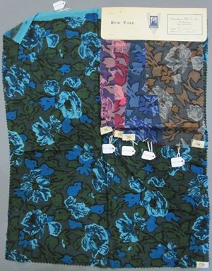 Onondaga Silk Company, Inc. (1925-1981). <em>Textile Swatches</em>, 1948-1959. cotton; wool, largest  component (a): 22 x 17 1/2 in. (55.9 x 44.5 cm). Brooklyn Museum, Gift of the Onondaga Silk Company, 64.130.128a-e (Photo: Brooklyn Museum, CUR.64.130.128a-e.jpg)