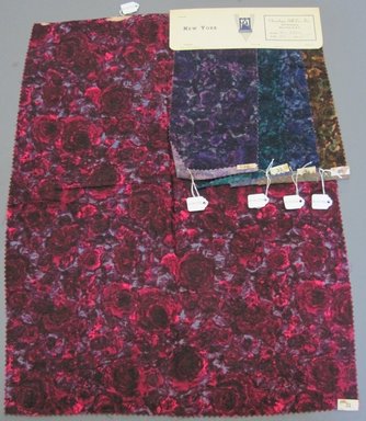 Onondaga Silk Company, Inc. (1925-1981). <em>Textile Swatches</em>, 1948-1959. cotton; wool, largest component (a): 23 x 17 1/2 in. (58.4 x 44.5 cm). Brooklyn Museum, Gift of the Onondaga Silk Company, 64.130.135a-e (Photo: Brooklyn Museum, CUR.64.130.135a-e.jpg)
