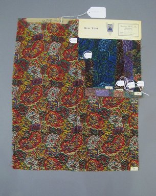 Onondaga Silk Company, Inc. (1925-1981). <em>Textile Swatches</em>, 1948-1959. Wool blend, a: 21 1/2 x 17 1/2 in. (54.6 x 44.5 cm). Brooklyn Museum, Gift of the Onondaga Silk Company, 64.130.230a-e (Photo: Brooklyn Museum, CUR.64.130.230a-e.jpg)