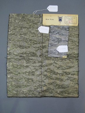 Onondaga Silk Company, Inc. (1925–1981). <em>Textile Swatches</em>, 1948–1959. 47% silk, 36% nylon, 17% metal, a: 21 x 17 1/4 in. (53.3 x 43.8 cm). Brooklyn Museum, Gift of the Onondaga Silk Company, 64.130.278a-b (Photo: Brooklyn Museum, CUR.64.130.278a-b.jpg)