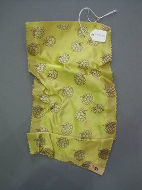 Onondaga Silk Company, Inc. (1925–1981). <em>Textile Swatches</em>, 1948–1959. Silk, 11 x 5 1/2 in. (27.9 x 14 cm). Brooklyn Museum, Gift of the Onondaga Silk Company, 64.130.309 (Photo: Brooklyn Museum, CUR.64.130.309.jpg)