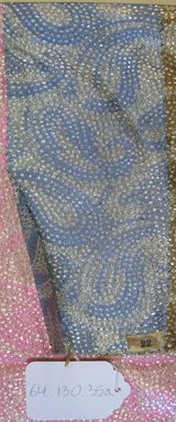 Onondaga Silk Company, Inc. (1925-1981). <em>Textile Swatches</em>, 1948-1959. 81% silk; 19% metal, (a) - (c): 9 x 4 in. (22.9 x 10.2 cm). Brooklyn Museum, Gift of the Onondaga Silk Company, 64.130.35a-d (Photo: Brooklyn Museum, CUR.64.130.35a.jpg)
