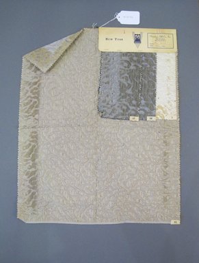 Onondaga Silk Company, Inc. (1925–1981). <em>Textile Swatches</em>, 1948–1959. 40% silk, 30% nylon, 30% rayon, 22 x 17 3/4 in. (55.9 x 45.1 cm). Brooklyn Museum, Gift of the Onondaga Silk Company, 64.130.416 (Photo: Brooklyn Museum, CUR.64.130.416.jpg)