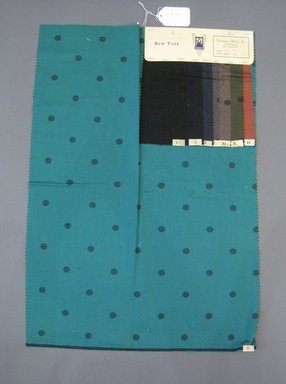 Onondaga Silk Company, Inc. (1925–1981). <em>Textile Swatches</em>, 1948–1959. 77% wool, 23% silk, 26 x 18 in. (66 x 45.7 cm). Brooklyn Museum, Gift of the Onondaga Silk Company, 64.130.431 (Photo: Brooklyn Museum, CUR.64.130.431.jpg)