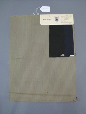 Onondaga Silk Company, Inc. (1925–1981). <em>Textile Swatches</em>, 1948–1959. 83% wool, 17% silk, 23 1/4 x 17 1/2 in. (59.1 x 44.5 cm). Brooklyn Museum, Gift of the Onondaga Silk Company, 64.130.435 (Photo: Brooklyn Museum, CUR.64.130.435.jpg)