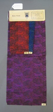 Onondaga Silk Company, Inc. (1925–1981). <em>Textile Swatches</em>, 1948–1959. Silk, 23 x 9 in. (58.4 x 22.9 cm). Brooklyn Museum, Gift of the Onondaga Silk Company, 64.130.453 (Photo: Brooklyn Museum, CUR.64.130.453.jpg)