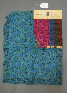 Onondaga Silk Company, Inc. (1925-1981). <em>Textile Swatches</em>, 1948-1959. Silk, 22 3/4 x 18 in. (57.8 x 45.7 cm). Brooklyn Museum, Gift of the Onondaga Silk Company, 64.130.458 (Photo: Brooklyn Museum, CUR.64.130.458.jpg)