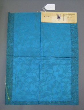 Onondaga Silk Company, Inc. (1925–1981). <em>Textile Swatches</em>, 1948–1959. Silk, 23 x 18 1/4 in. (58.4 x 46.4 cm). Brooklyn Museum, Gift of the Onondaga Silk Company, 64.130.473 (Photo: Brooklyn Museum, CUR.64.130.473.jpg)
