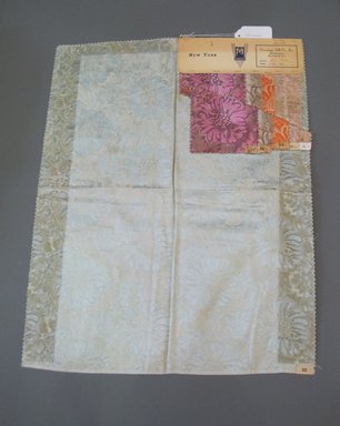 Onondaga Silk Company, Inc. (1925-1981). <em>Textile Swatches</em>, 1948-1959. Silk, 23 1/4 x 18 1/4 in. (59.1 x 46.4 cm). Brooklyn Museum, Gift of the Onondaga Silk Company, 64.130.479 (Photo: Brooklyn Museum, CUR.64.130.479.jpg)