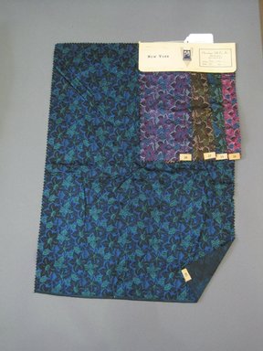 Onondaga Silk Company, Inc. (1925–1981). <em>Textile Swatches</em>, 1948–1959. Silk, 23 1/4 x 16 3/4 in. (59.1 x 42.5 cm). Brooklyn Museum, Gift of the Onondaga Silk Company, 64.130.492 (Photo: Brooklyn Museum, CUR.64.130.492.jpg)