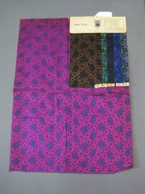 Onondaga Silk Company, Inc. (1925–1981). <em>Textile Swatches</em>, 1948–1959. Silk, 24 x 17 1/4 in. (61 x 43.8 cm). Brooklyn Museum, Gift of the Onondaga Silk Company, 64.130.506 (Photo: Brooklyn Museum, CUR.64.130.506.jpg)