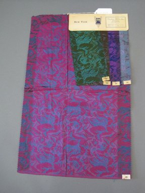 Onondaga Silk Company, Inc. (1925–1981). <em>Textile Swatches</em>, 1948–1959. Silk, 23 3/4 x 14 3/4 in. (60.3 x 37.5 cm). Brooklyn Museum, Gift of the Onondaga Silk Company, 64.130.507 (Photo: Brooklyn Museum, CUR.64.130.507.jpg)