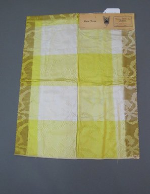 Onondaga Silk Company, Inc. (1925-1981). <em>Textile Swatches</em>, 1948-1959. Silk, 23 x 17 3/4 in. (58.4 x 45.1 cm). Brooklyn Museum, Gift of the Onondaga Silk Company, 64.130.508 (Photo: Brooklyn Museum, CUR.64.130.508.jpg)