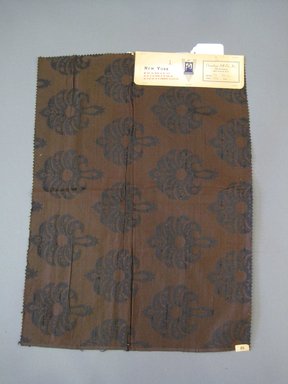 Onondaga Silk Company, Inc. (1925–1981). <em>Textile Swatches</em>, 1948–1959. Silk, 23 3/4 x 17 in. (60.3 x 43.2 cm). Brooklyn Museum, Gift of the Onondaga Silk Company, 64.130.510 (Photo: Brooklyn Museum, CUR.64.130.510.jpg)