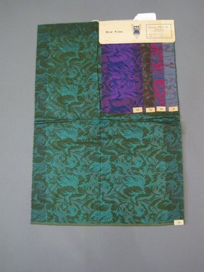 Onondaga Silk Company, Inc. (1925–1981). <em>Textile Swatches</em>, 1948–1959. Silk, 23 3/4 x 16 1/4 in. (60.3 x 41.3 cm). Brooklyn Museum, Gift of the Onondaga Silk Company, 64.130.527 (Photo: Brooklyn Museum, CUR.64.130.527.jpg)
