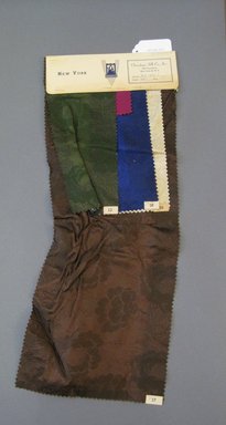Onondaga Silk Company, Inc. (1925–1981). <em>Textile Swatches</em>, 1948–1959. Silk, 22 3/4 x 8 3/4 in. (57.8 x 22.2 cm). Brooklyn Museum, Gift of the Onondaga Silk Company, 64.130.537 (Photo: Brooklyn Museum, CUR.64.130.537.jpg)