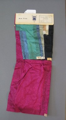 Onondaga Silk Company, Inc. (1925-1981). <em>Textile Swatches</em>, 1948-1959. Silk, 23 x 8 3/4 in. (58.4 x 22.2 cm). Brooklyn Museum, Gift of the Onondaga Silk Company, 64.130.538 (Photo: Brooklyn Museum, CUR.64.130.538.jpg)
