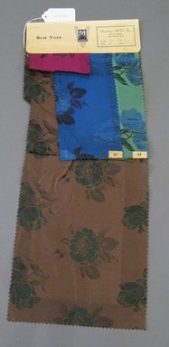 Onondaga Silk Company, Inc. (1925–1981). <em>Textile Swatches</em>, 1948–1959. Silk, 23 x 9 in. (58.4 x 22.9 cm). Brooklyn Museum, Gift of the Onondaga Silk Company, 64.130.545 (Photo: Brooklyn Museum, CUR.64.130.545.jpg)