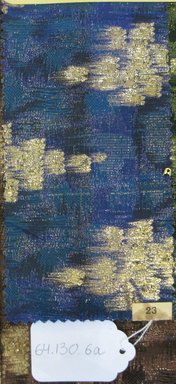 Onondaga Silk Company, Inc. (1925-1981). <em>Textile Swatches</em>, 1948-1959. 72% silk; 28% metal, (a) - (d): 11 1/4 x 4 1/2 in. (28.6 x 11.4 cm). Brooklyn Museum, Gift of the Onondaga Silk Company, 64.130.6a-e (Photo: Brooklyn Museum, CUR.64.130.6a.jpg)