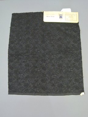 Onondaga Silk Company, Inc. (1925-1981). <em>Textile Swatches</em>, 1948-1959. 40% silk, 28% rayon, 16% wool, 16% polyamide, 21 x 17 1/2 in. (53.3 x 44.5 cm). Brooklyn Museum, Gift of the Onondaga Silk Company, 64.130.709 (Photo: Brooklyn Museum, CUR.64.130.709.jpg)