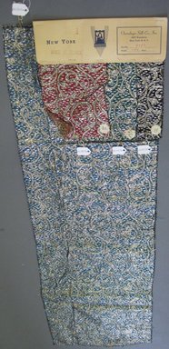 Onondaga Silk Company, Inc. (1925-1981). <em>Textile Swatches</em>, 1948-1959. silk; metal, largest component (a): 35 x 11 1/2 in. (88.9 x 29.2 cm). Brooklyn Museum, Gift of the Onondaga Silk Company, 64.130.71a-d (Photo: Brooklyn Museum, CUR.64.130.71a-d.jpg)