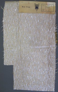Onondaga Silk Company, Inc. (1925-1981). <em>Textile Swatches</em>, 1948-1959. 76% wool; 14% silk; 6% metal; 4% nylon, 22 1/2 x 13 in. (57.2 x 33 cm). Brooklyn Museum, Gift of the Onondaga Silk Company, 64.130.79 (Photo: Brooklyn Museum, CUR.64.130.79.jpg)