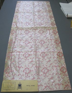Onondaga Silk Company, Inc. (1925-1981). <em>Textile Swatches</em>, 1948-1959. 72% silk; 28% metal, 18 x 48 in. (45.7 x 121.9 cm). Brooklyn Museum, Gift of the Onondaga Silk Company, 64.130.8 (Photo: Brooklyn Museum, CUR.64.130.8.jpg)