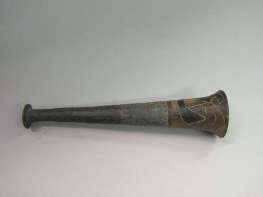 Paracas. <em>Trumpet</em>, 100 B.C.E. - 1 C.E. Clay, resin enamel pigments, 12 3/16 x 3 1/8 x 3 1/8 in. (31 x 7.9 x 7.9 cm). Brooklyn Museum, Carll H. de Silver Fund, 64.164.1. Creative Commons-BY (Photo: Brooklyn Museum, CUR.64.164.1.jpg)