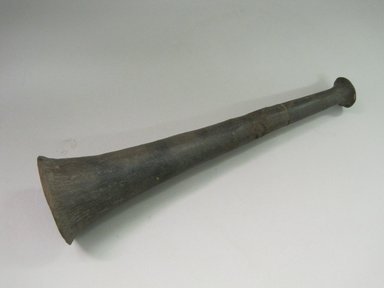 Paracas. <em>Trumpet</em>, 100 B.C.E. - 1 C.E. Ceramic, pigment, 11 15/16 x 3 1/8 x 3 1/8 in. (30.3 x 7.9 x 7.9 cm). Brooklyn Museum, Carll H. de Silver Fund, 64.164.2. Creative Commons-BY (Photo: Brooklyn Museum, CUR.64.164.2.jpg)