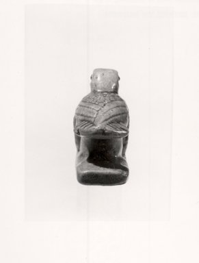  <em>Mother Bird Protecting a Fledgling</em>, 305 B.C.E.-395 C.E. Faience, 2 1/8 x 1 1/4 x 2 11/16 in. (5.4 x 3.1 x 6.8 cm). Brooklyn Museum, Charles Edwin Wilbour Fund, 64.196. Creative Commons-BY (Photo: Brooklyn Museum, CUR.64.196_NegC_print_bw.jpg)