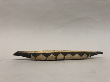  <em>Toy Dugout Canoe</em>, 20th century. Wood, pigment, 1 × 1 1/2 × 11 in. (2.5 × 3.8 × 27.9 cm). Brooklyn Museum, A. Augustus Healy Fund, 64.214.46. Creative Commons-BY (Photo: Brooklyn Museum, CUR.64.214.46_view01.jpeg)